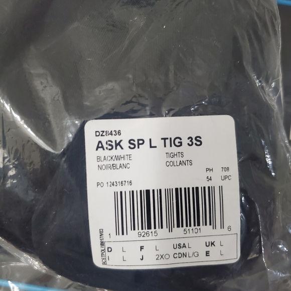 Adidas Alphaskin Long Tights 3SWomens - Black Large - Picture 4 of 4